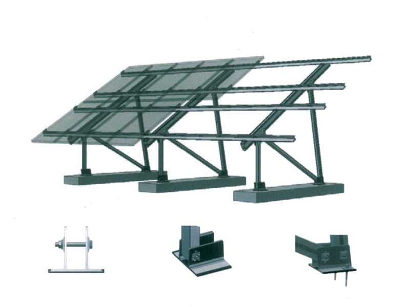 Ground Cement Foundation Steel Support