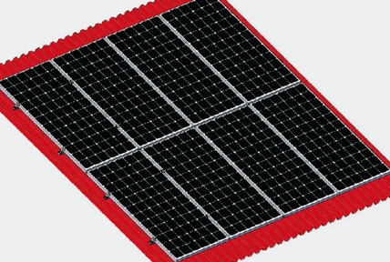 Color steel tile roof bracket (U-shaped guide rail)